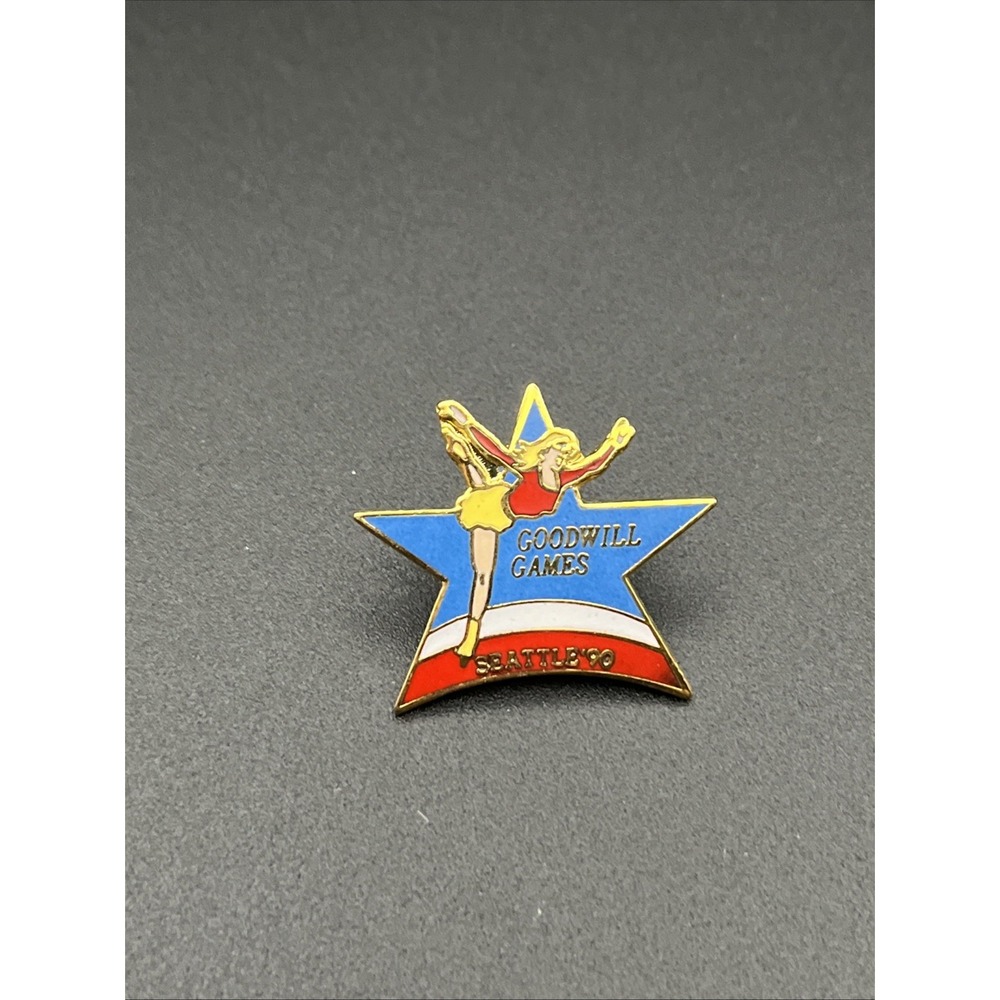 1990 Seattle Goodwill Games Figure Skating Event Lapel Hat Pin